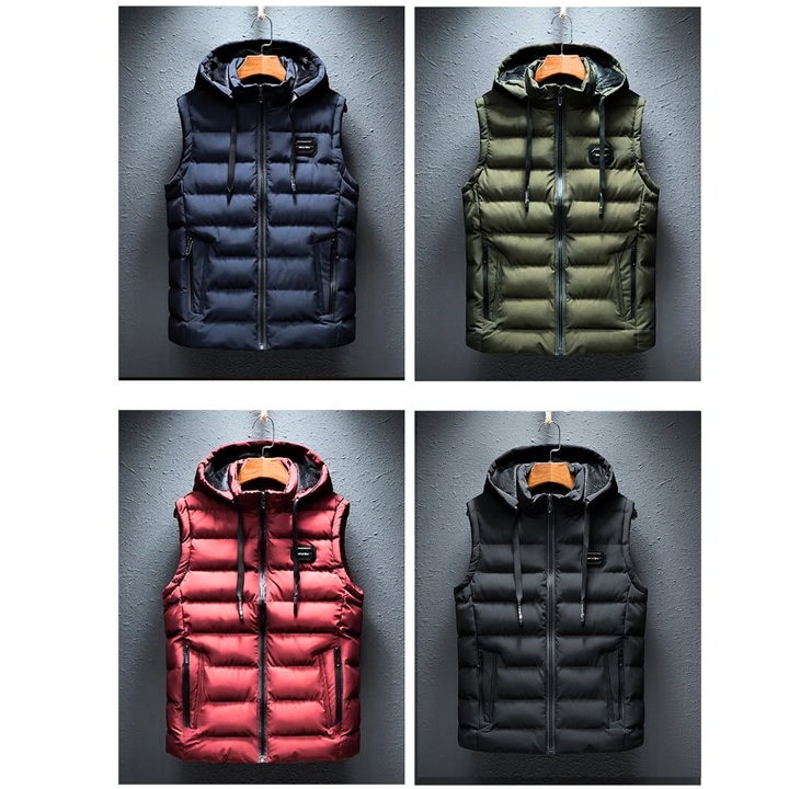 Hooded Puffer Vest all four colors
