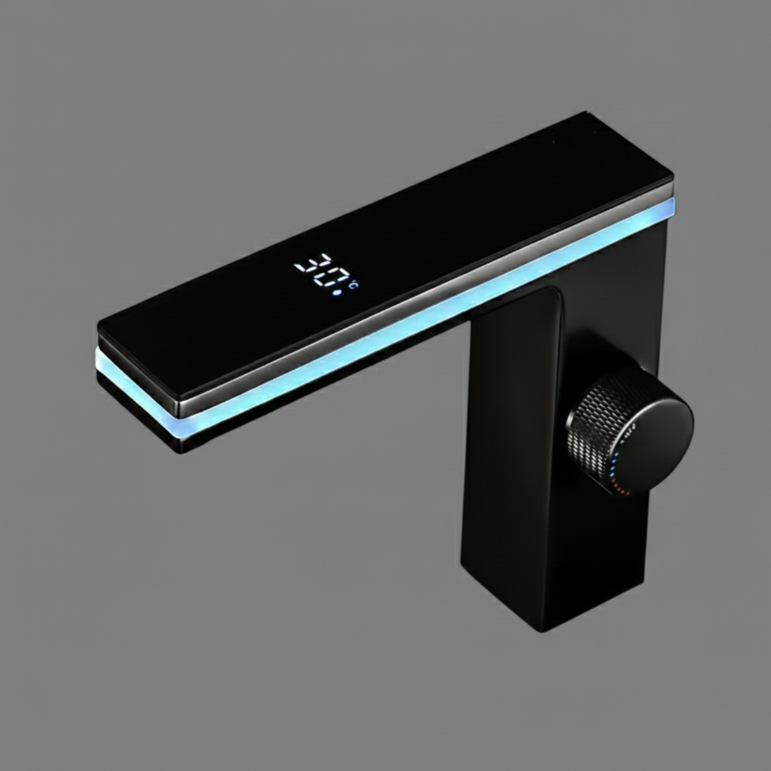 Hydro-Powered LED Bathroom Faucet side view