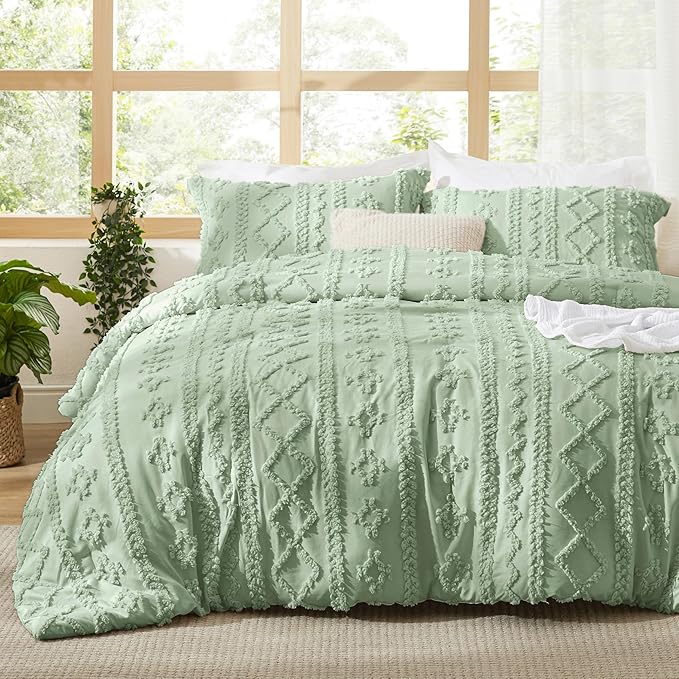 Tufted Boho Duvet Cover Set