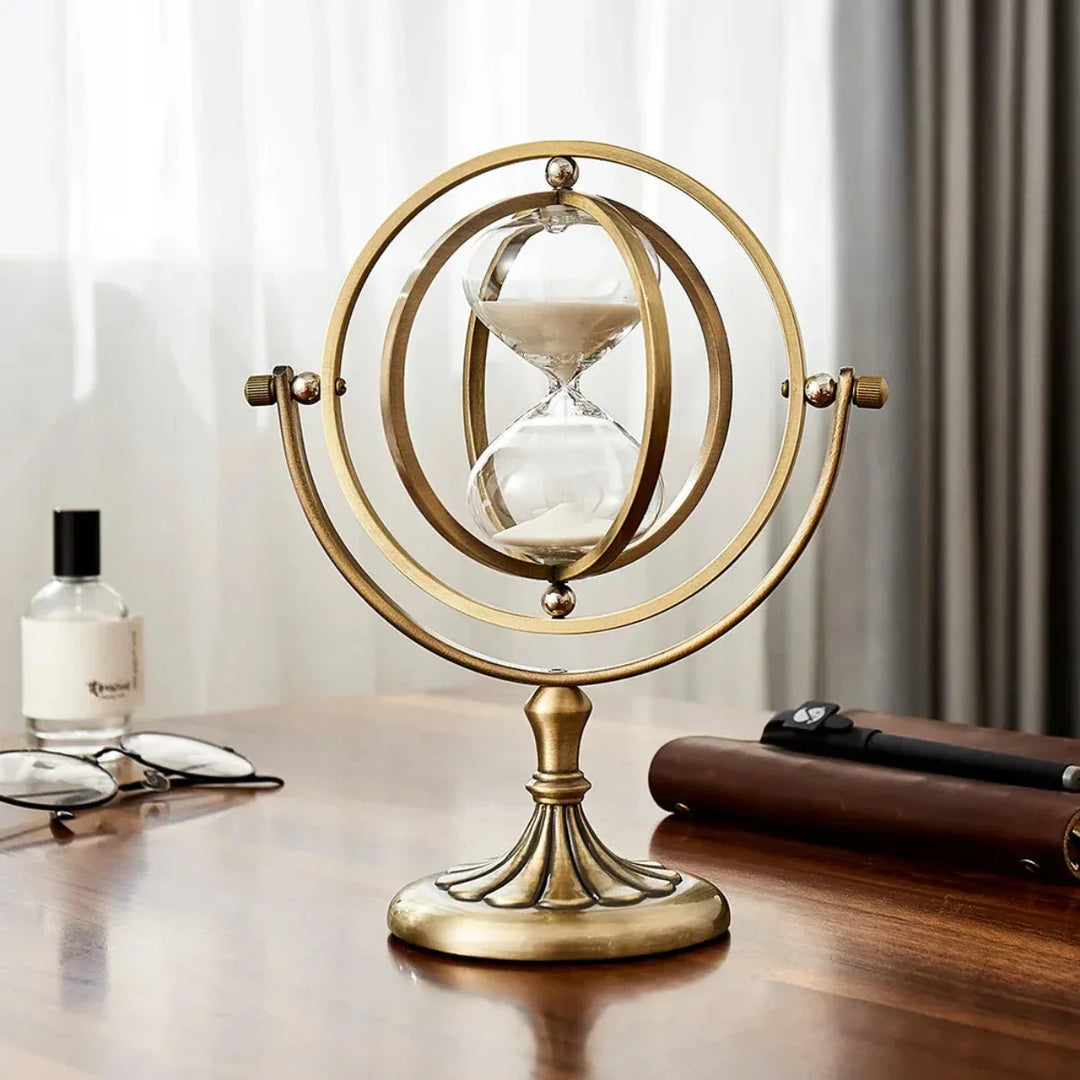 Metal Frame Hourglass Timer front view