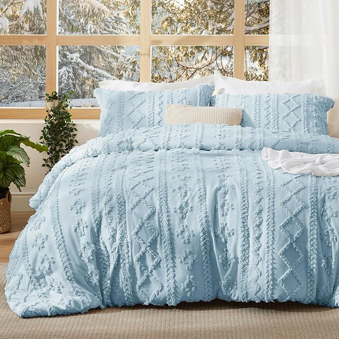 Tufted Boho Duvet Cover Set