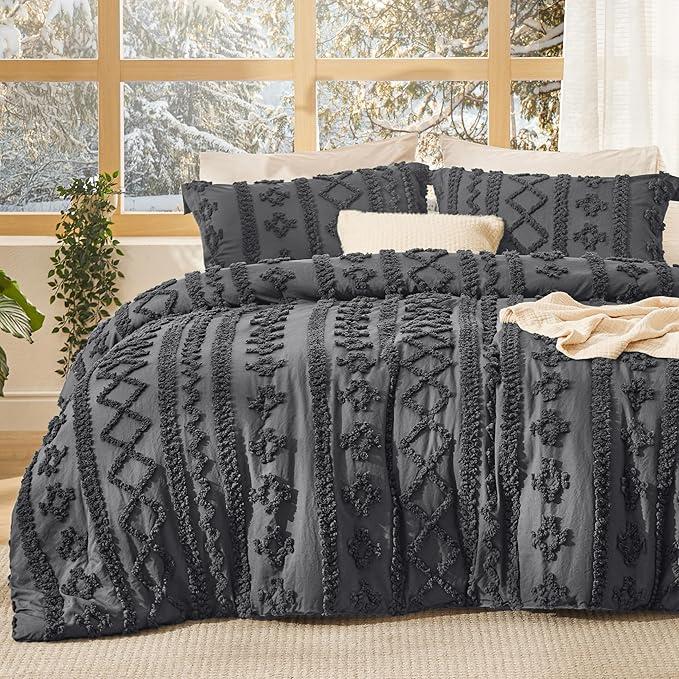 Tufted Boho Duvet Cover Set