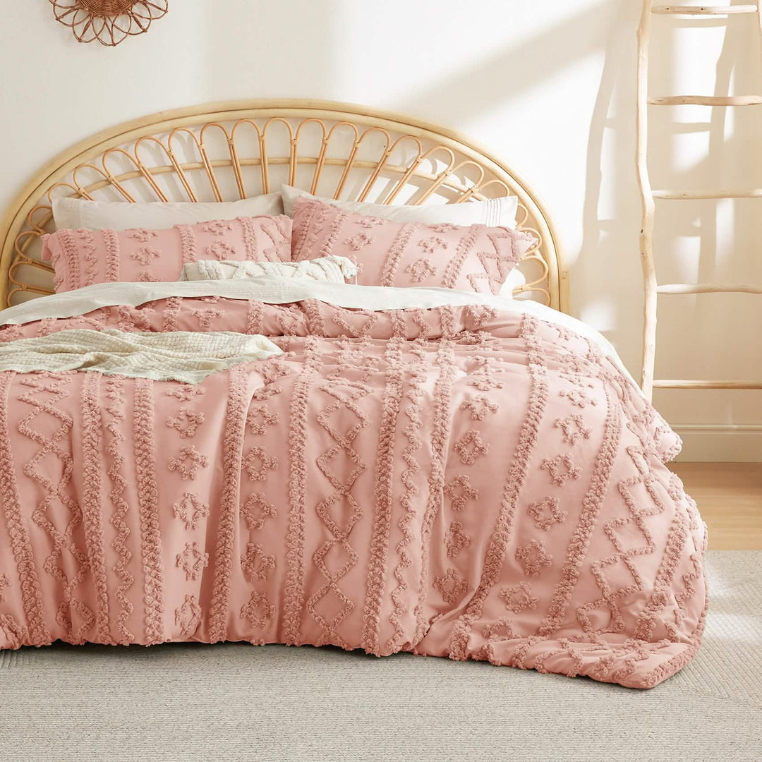 Tufted Boho Duvet Cover Set