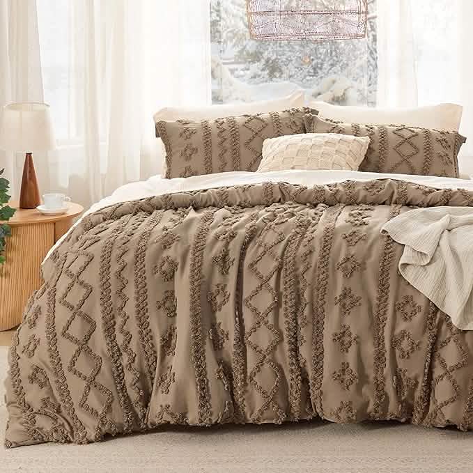 Tufted Boho Duvet Cover Set