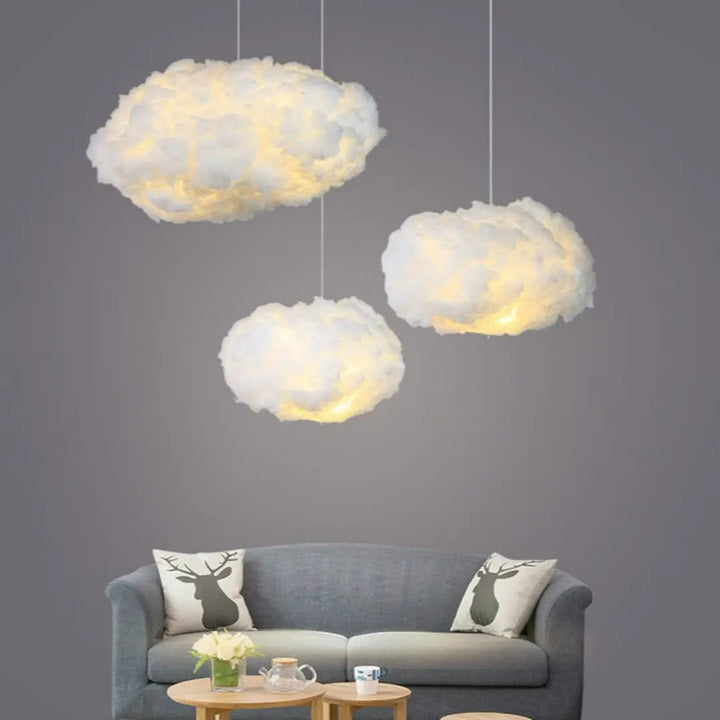 Dreamy Cloud Ceiling Light Pendant | Soft Fabric Ambient Glow for Kids Rooms