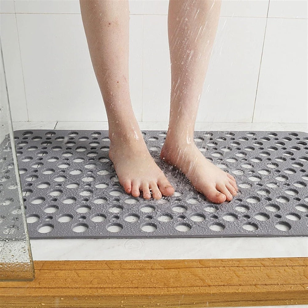 Premium Non-Slip Antibacterial Shower Mat with Suction Cups for Safety & Hygiene