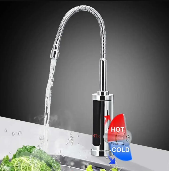 Electric Hot Water Faucet in use at sink