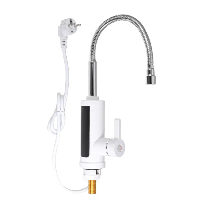 White Electric Hot Water Faucet Type 1 front view