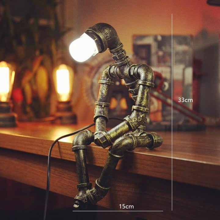Adjustable Iron Robot Desk Lamp dimensions