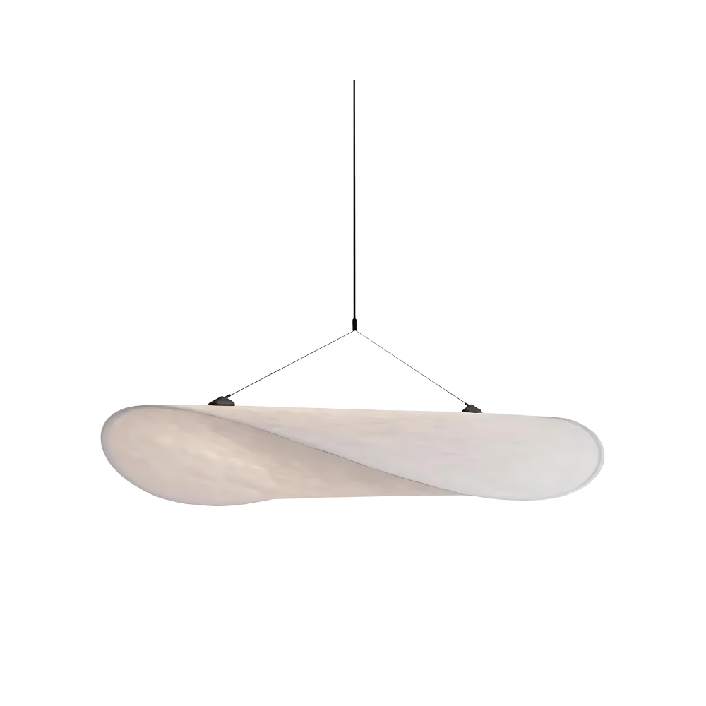 Japandi Silk Pendant Light front view