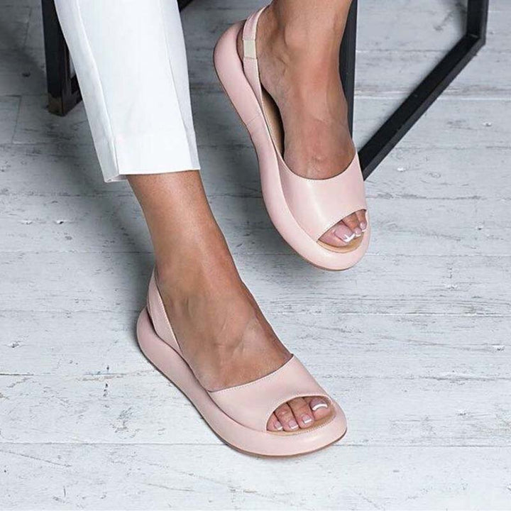 Pink Slingback Walking Sandals front view