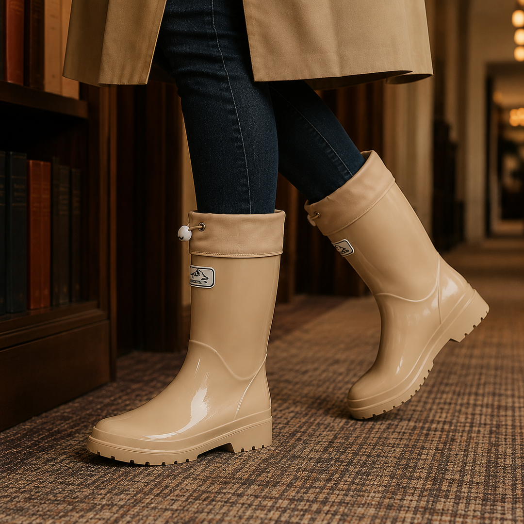 Knee-High Rubber Rain Boots alternate view 2