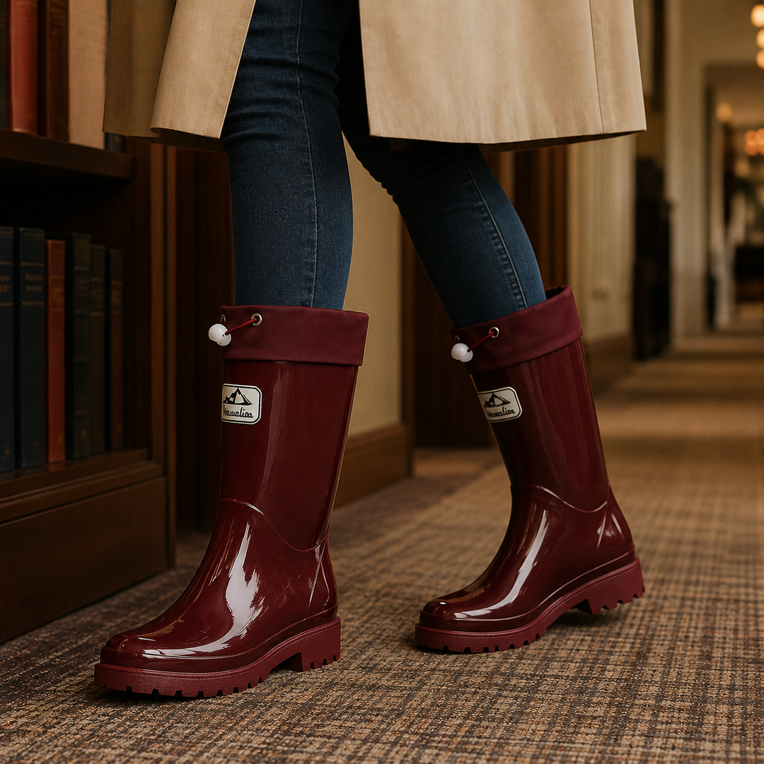 Knee-High Rubber Rain Boots alternate view 3