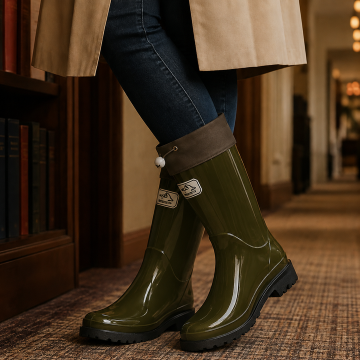 Knee-High Rubber Rain Boots alternate view 5