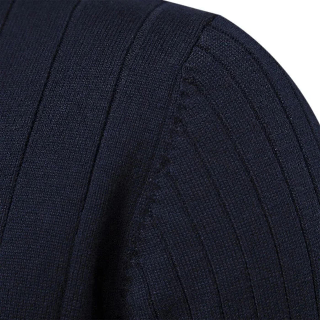 Knit Stand-Collar Quarter Zip Sweater lifestyle 2