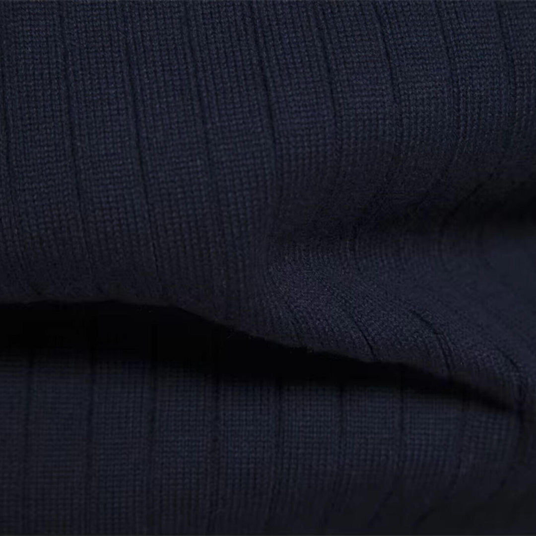 Knit Stand-Collar Quarter Zip Sweater lifestyle 4