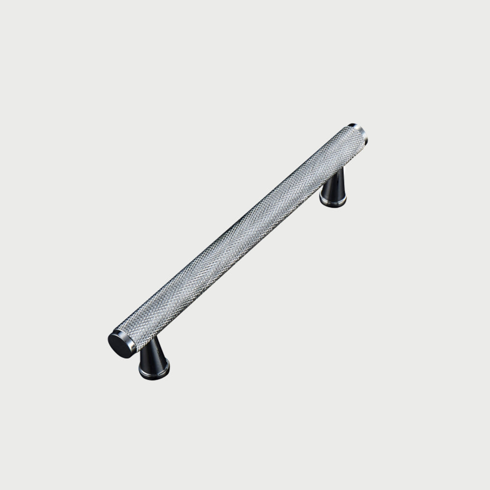 Knurled Brass Cabinet Pulls with backplate detail
