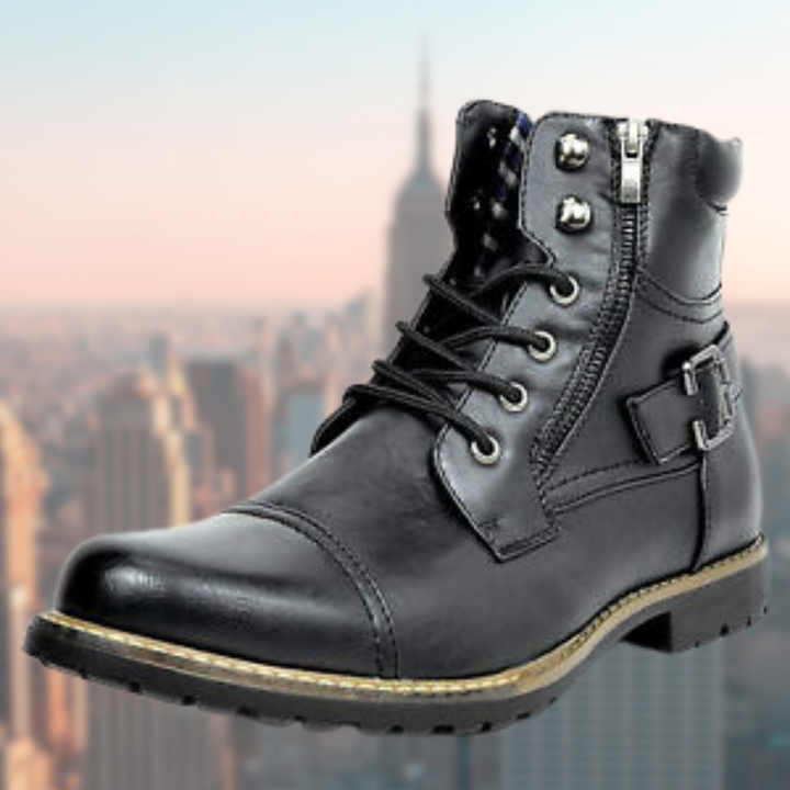 Yellow Biker Boots detail view