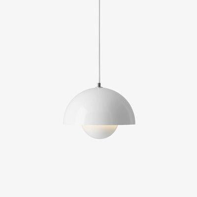 Lacquered Metal Mushroom Pendant fixture detail