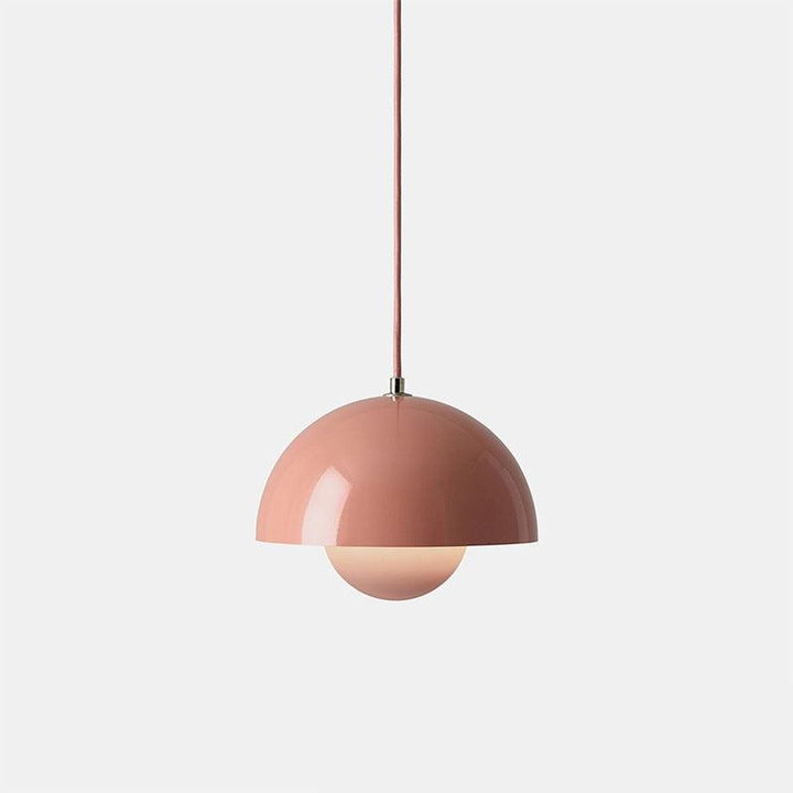 Lacquered Metal Mushroom Pendant installation view