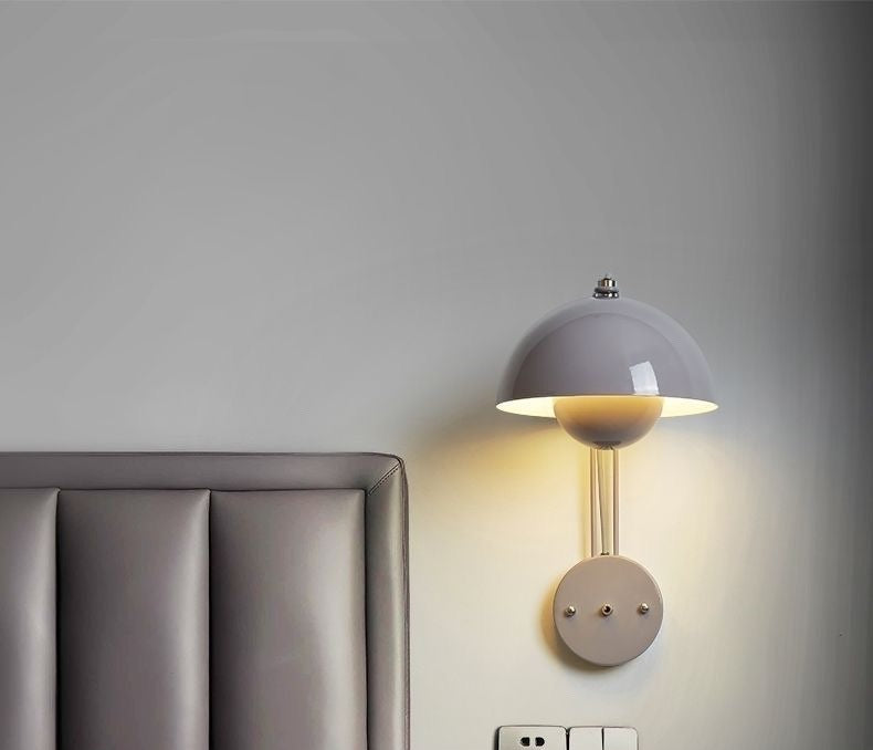 Lacquered Metal Wall Sconce detail view