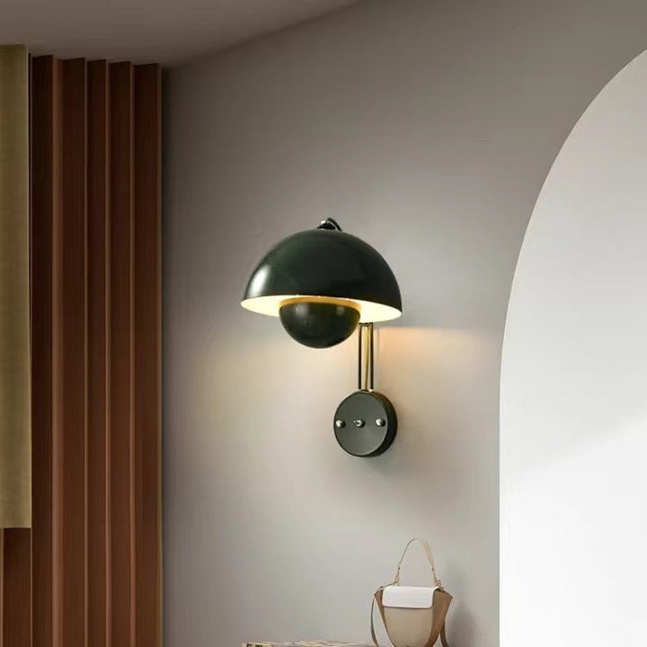 Lacquered Metal Wall Sconce close-up