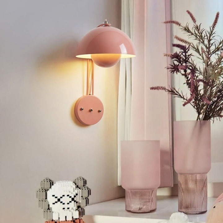 Lacquered Metal Wall Sconce size reference