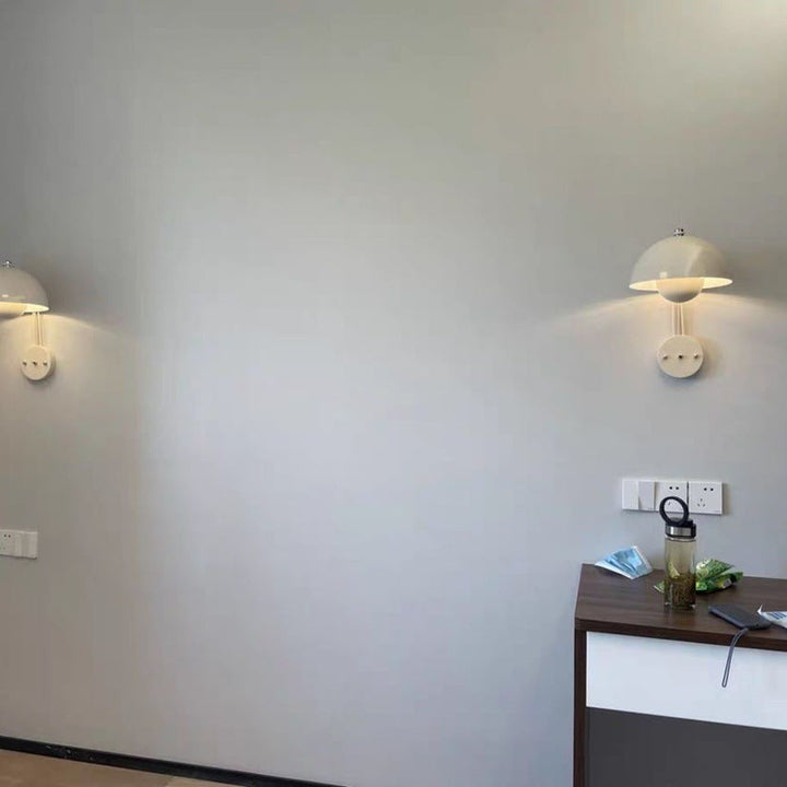 Lacquered Metal Wall Sconce switch detail
