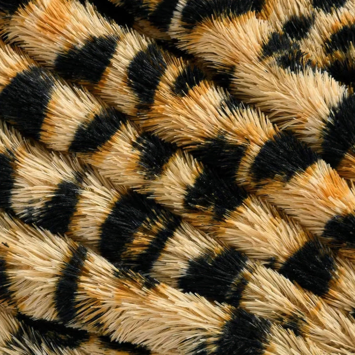 Leopard Print Faux Fur Throw on sofa lifestyle
