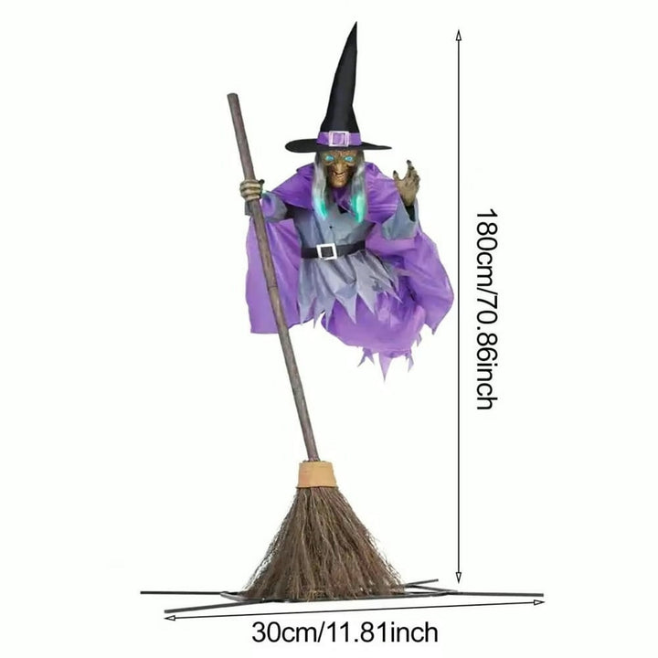 Lifelike Floating Witch Decoration dimensions diagram