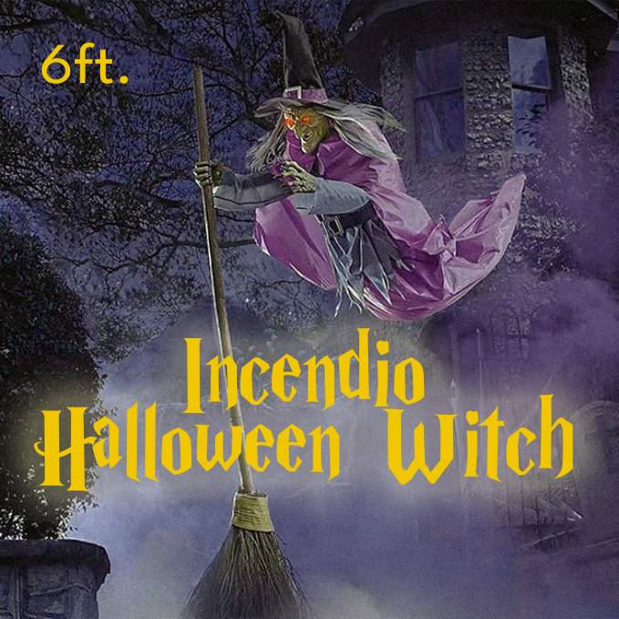 Lifelike Floating Witch Decoration outdoor yard display