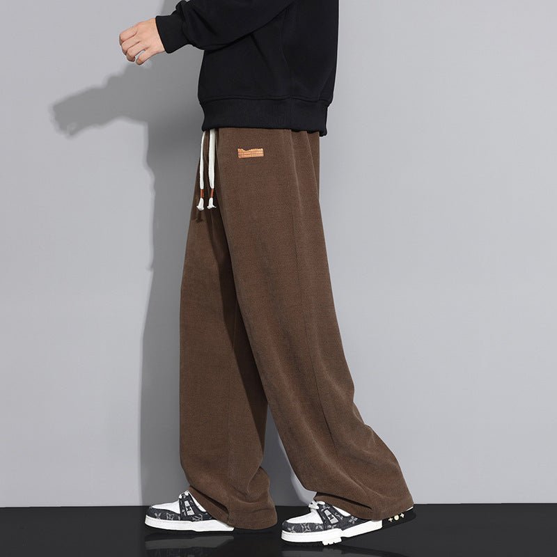Brown Lightweight Fleece Pants side view