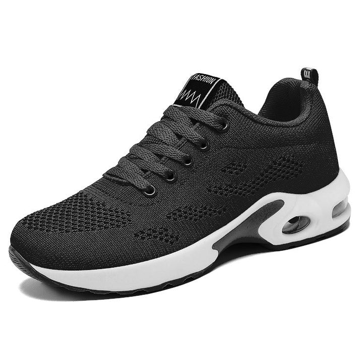Black Lightweight Running-Style Sneakers side view