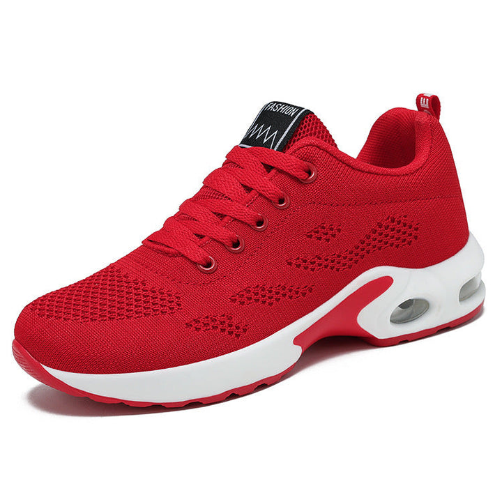 Red Lightweight Running-Style Sneakers side view