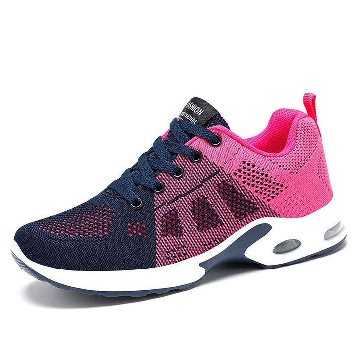 Pink Blue Lightweight Running-Style Sneakers side view
