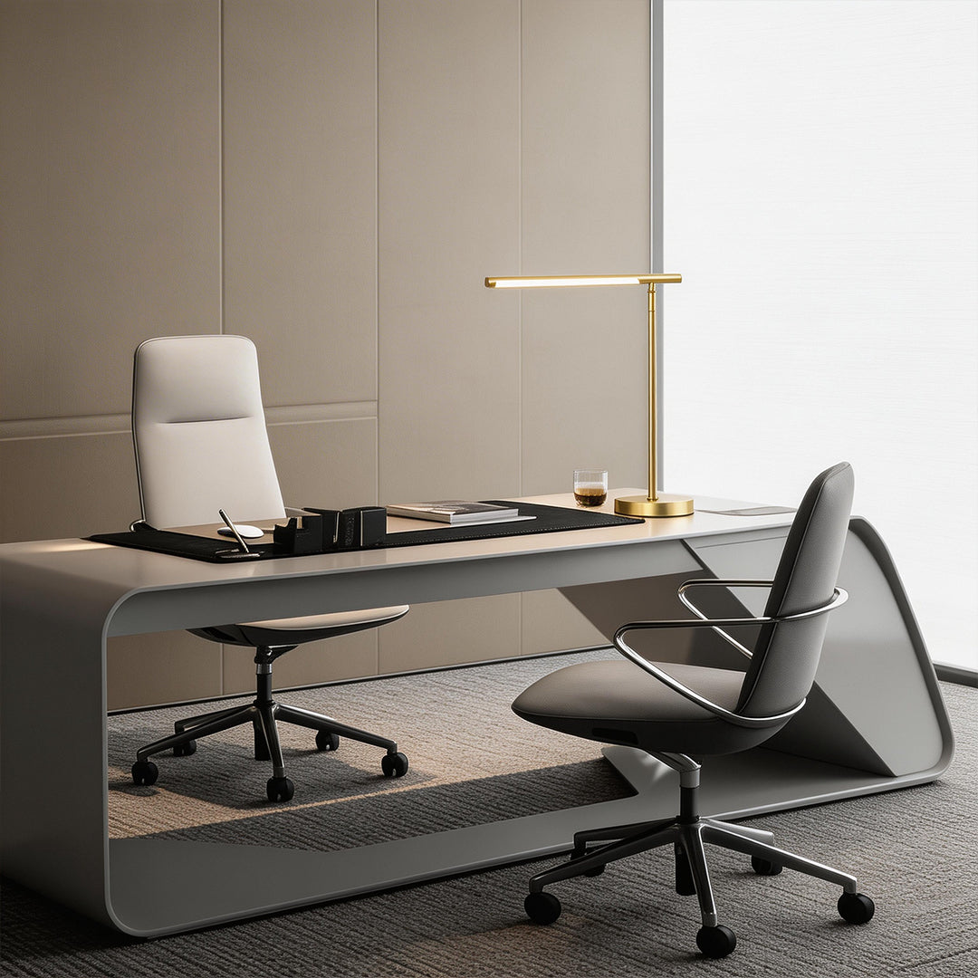Copper Desk Lamp in contemporary office setting