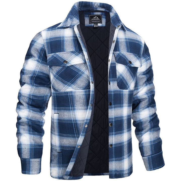 Light Blue Plaid Jacket detail view