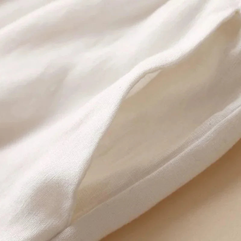 Linen Wide-Leg Pants side pocket detail