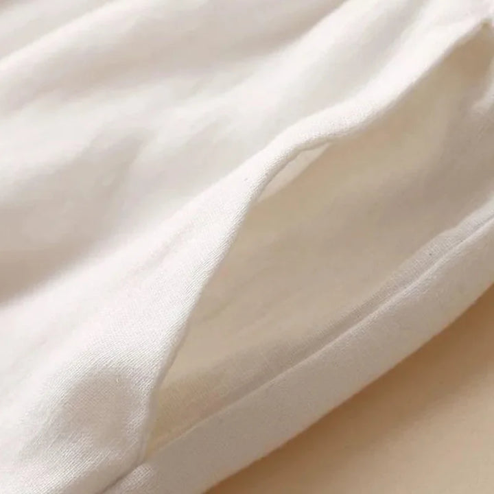 Linen Wide-Leg Pants side pocket detail