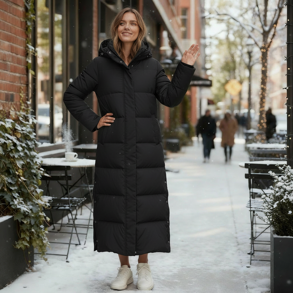 Long Quilted Puffer Coat alternate view 2