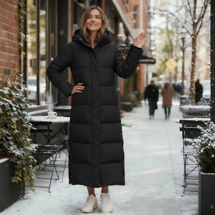 Long Quilted Puffer Coat alternate view 2