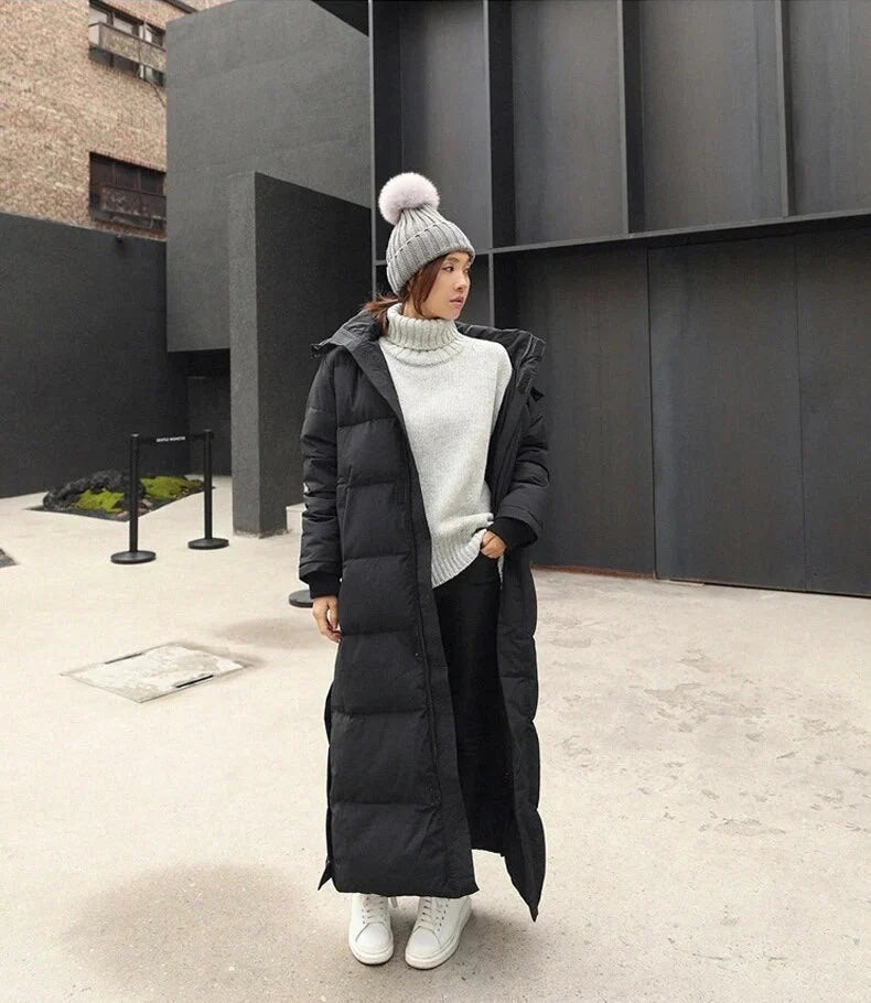 Long Quilted Puffer Coat alternate view 3