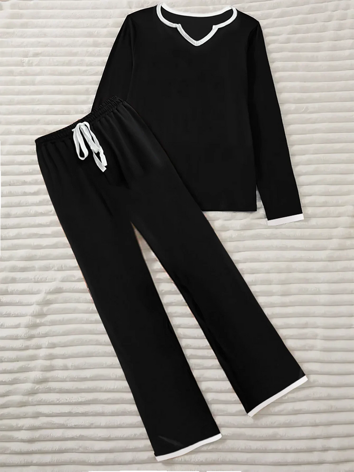 Long-Sleeve Cotton-Blend Pajama Set alternate view 4