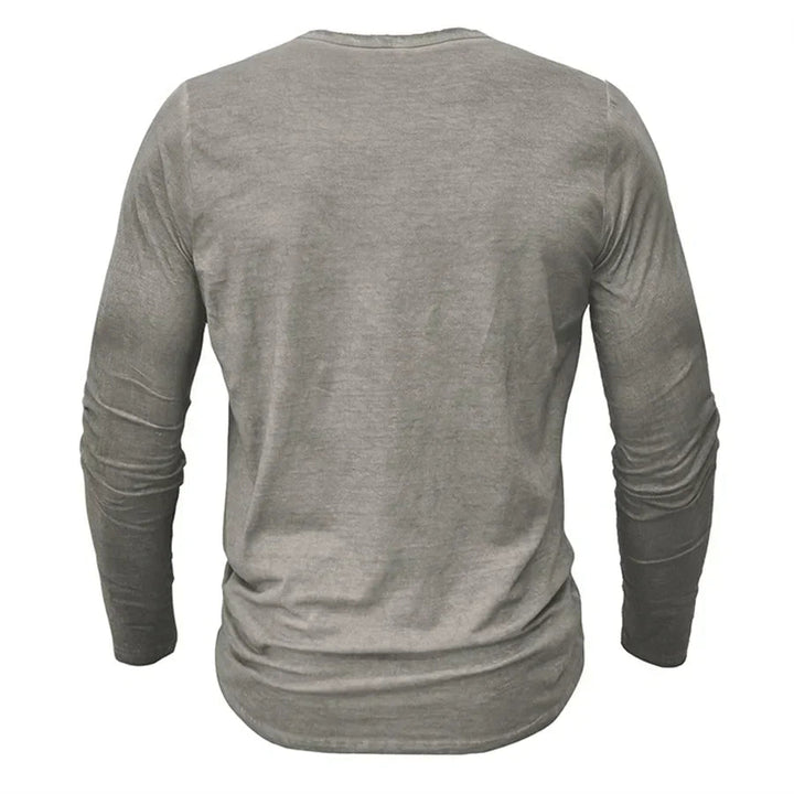 Dark Gray Henley Sweatshirt detail view