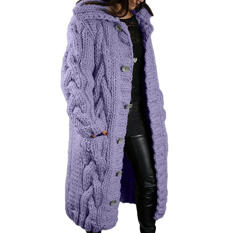 Longline Cable-Knit Cardigan alternate view 3