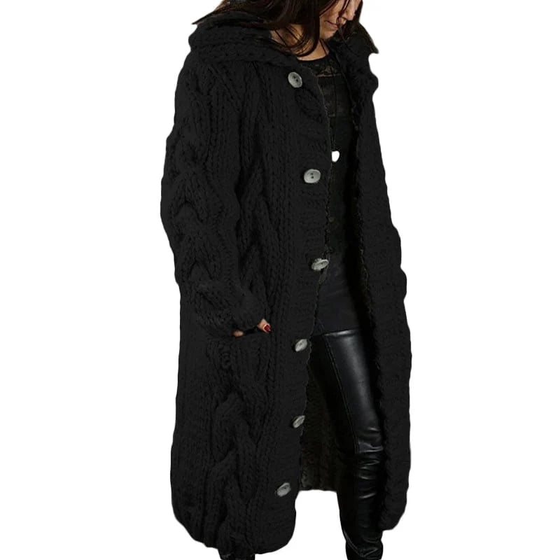 Longline Cable-Knit Cardigan alternate view 5