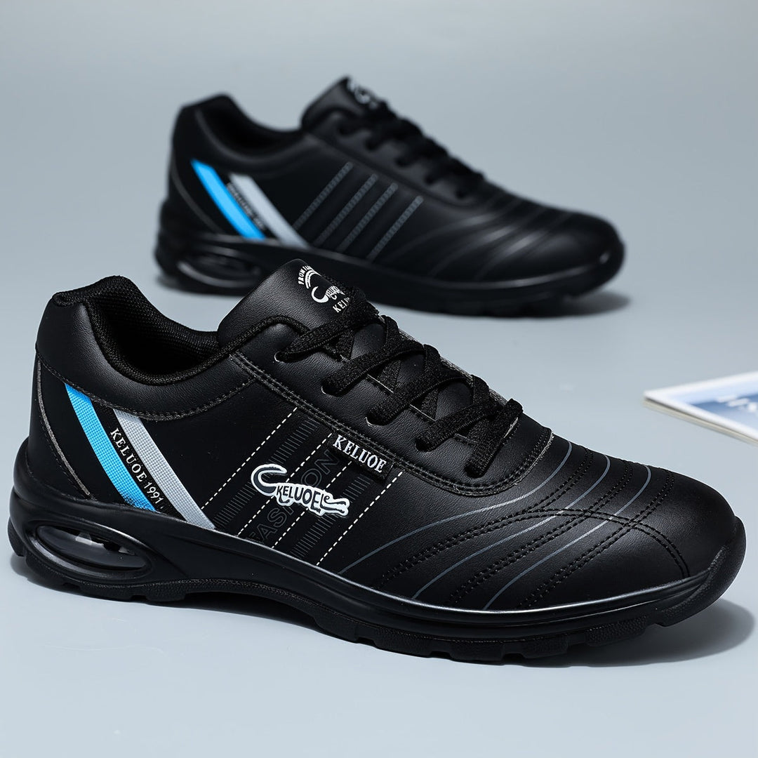 Black Low-Profile Lace-Up Sneakers pair view