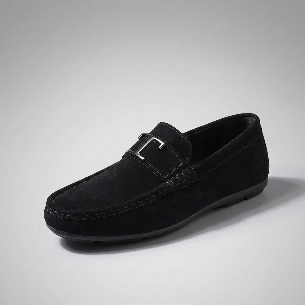 Black Suede Slip-On Loafers alternate view