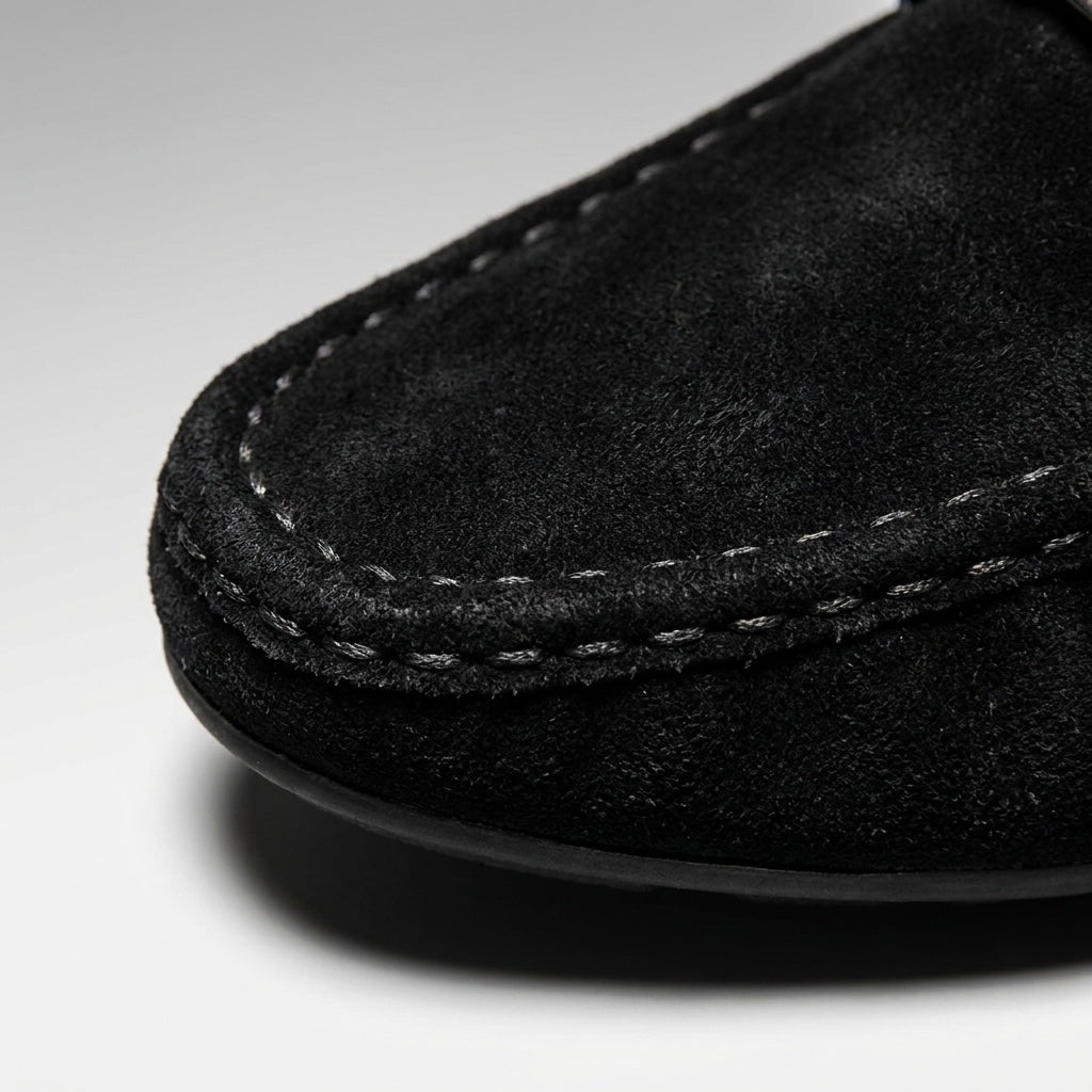 Khaki Suede Slip-On Loafers alternate view