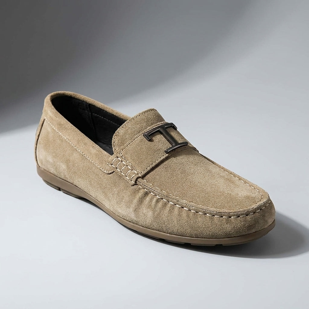 Green Suede Slip-On Loafers alternate view